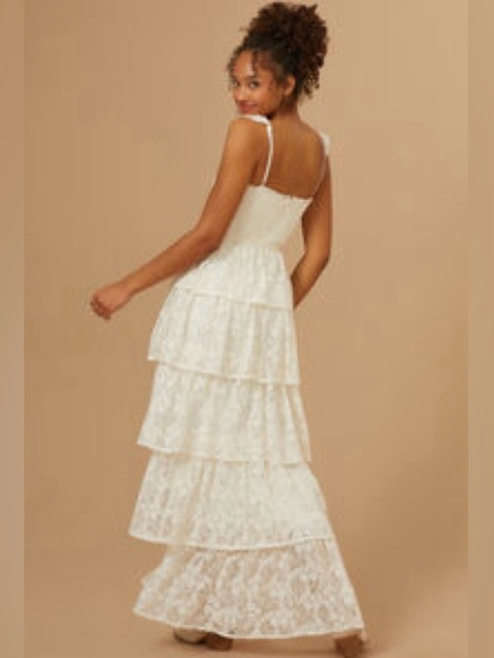 Altar'd State Umbar Embroidered Floral White Lace Dress - Picture 5 of 13